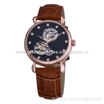 Real Leather Stainless Ladies' Wrist/Automatic Watch
